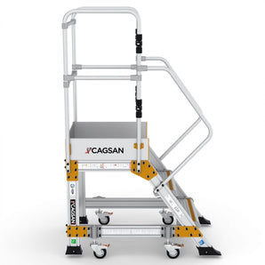 Platforma de lucru mobila cu autofranare si balustrada de protectie - Inaltime de lucru 270 cm - Cod: Cagsan EP2