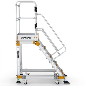 Platforma de lucru mobila cu autofranare si balustrada de protectie - Inaltime de lucru 320 cm - Cod: Cagsan EP4