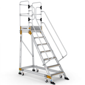 Platforma de lucru mobila cu autofranare si balustrada de protectie - Inaltime de lucru 370 cm - Cod: Cagsan EP6