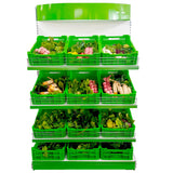 Raft de legume si fructe cu polite raglabile H:180 L:125 cm