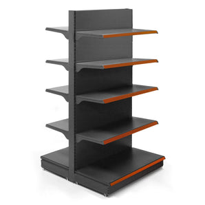 Raft magazin de mijloc gri-antracit, inaltime 180 cm, Baza 50 cm + 8 polite de 40 cm