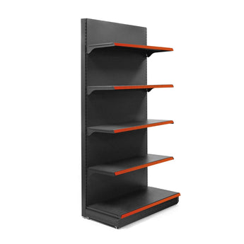 Raft magazin de perete, gri antracit, inaltime 225 cm, Baza 50 cm + 4 polite de 40 cm