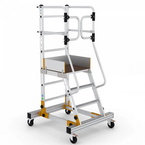 Scara mobila cu platforma si balustrada de protectie - Inaltime de lucru 300 cm - Cod Cagsan RD0012-1,0