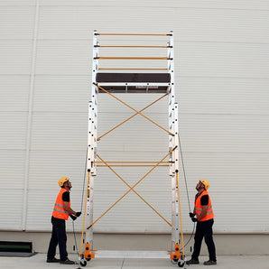 Schela telescopica mobila din aluminiu S007XLN - Inaltime de lucru 703 cm -Brand Mobech & Cagsan