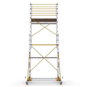 Schela mobila telescopica din aluminiu S005XLN - Inaltime de lucru 563 cm - Brand Mobech & Cagsan