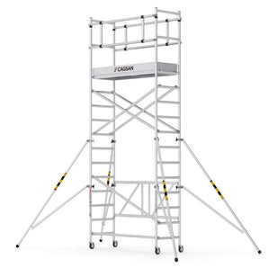 Schela pliabila din aluminiu - Inaltime de lucru 545 cm - Cod: Cagsan F360
