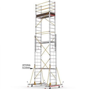 Schela telescopica mobila din aluminiu S008XLN - Inaltime de lucru 785 cm - Brand Mobech & Cagsan