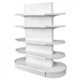 Set de rafturi magazin ovale pentru mijloc - Insula de rafturi H:180 cm L:206 cm