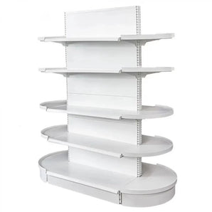Set de rafturi magazin ovale pentru mijloc - Insula de rafturi H:180 cm L:206 cm