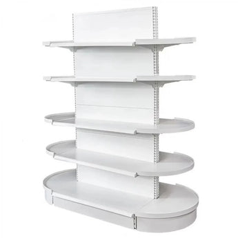 Set de rafturi magazin ovale pentru mijloc - Insula de rafturi H:180 cm L:206 cm