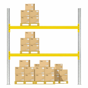 Raft Depozitare Paleti, Inaltime 350 cm, 1400 kg/nivel