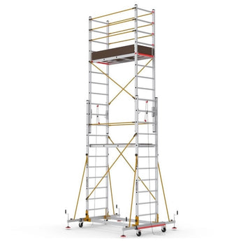 Schela telescopica mobila din aluminiu S006XLN - Inaltime de lucru 622 cm - Brand Mobech & Cagsan