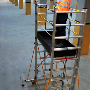 Schela mobila telescopica din aluminiu S005XLN - Inaltime de lucru 563 cm - Brand Mobech & Cagsan