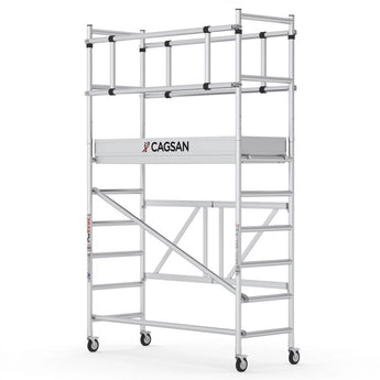 Schela pliabila din aluminiu - Inaltime de lucru 364 cm - Cod: Cagsan F180