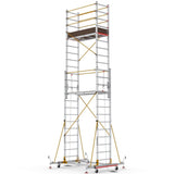 Schela telescopica mobila din aluminiu S007XLN - Inaltime de lucru 703 cm -Brand Mobech & Cagsan