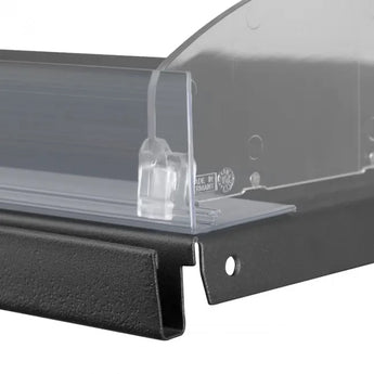 Sina frontala cu opritor pentru organizarea produselor pe raft, dimensiuni 1000 x 40 x 40 mm